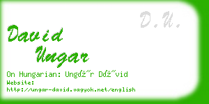 david ungar business card